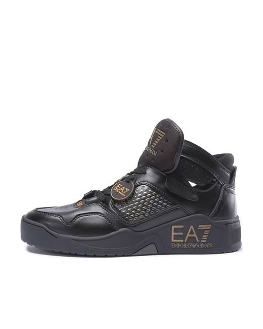 EA7 Black Ultimate Kombat High-Top Sneakers for men