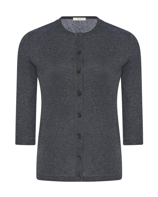 The Row Blue Crewneck Cardigan