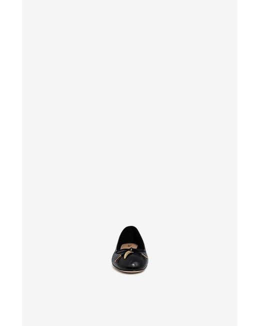 Chloé Black Round-Toe Flat Shoes