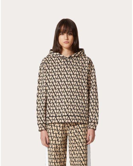 Valentino White Toile Iconographe-Print Cotton Hoodie