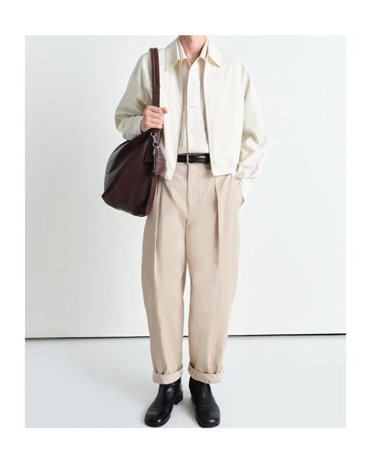 Lemaire White Zip-Up Jacket for men