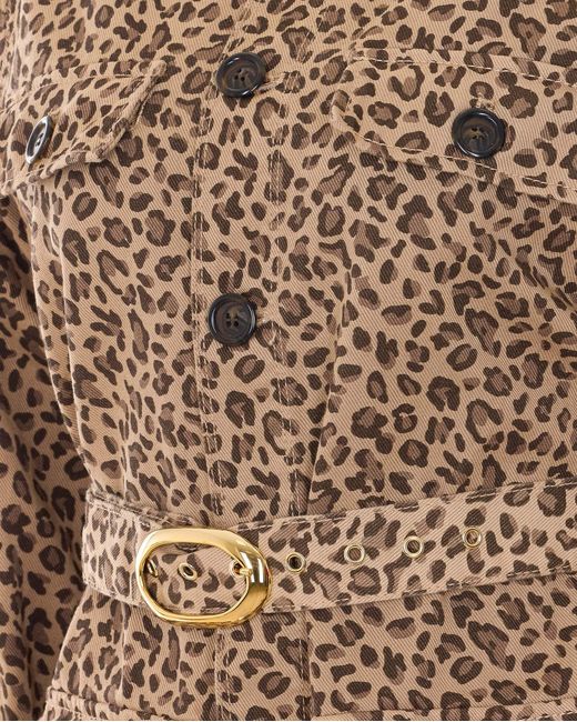 Twinset Brown Leopard-Print Belted Jacket