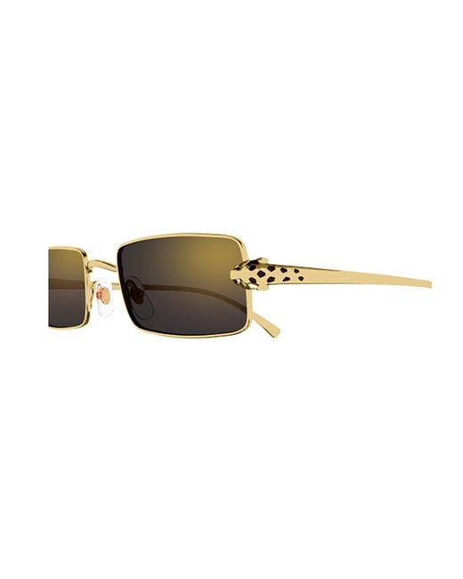 Cartier White Rectangular Rimless Sunglasses for men