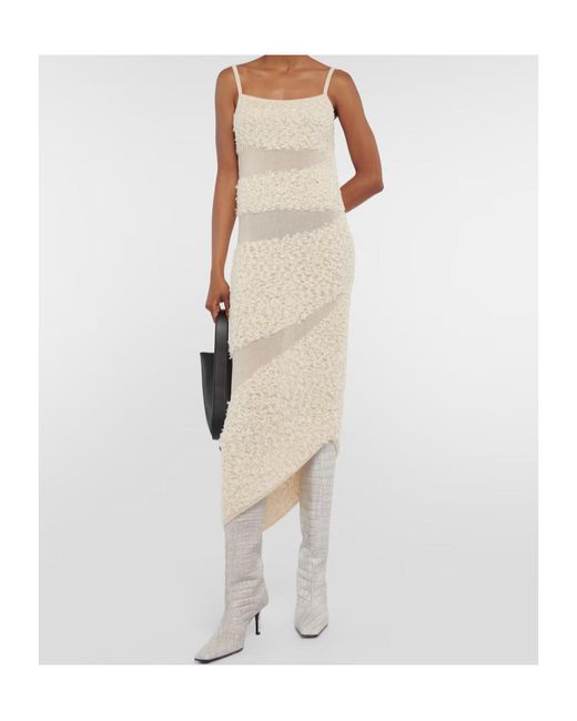 Dion Lee White Mesh-Stitched Dress