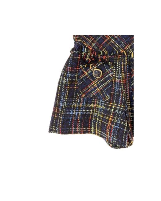 Edward Achour Paris Multicolor Tweed Shorts