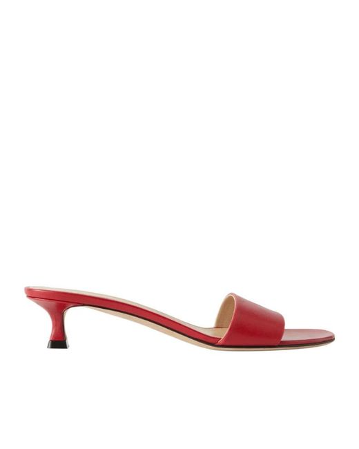 The Row Red Combo Leather Mules