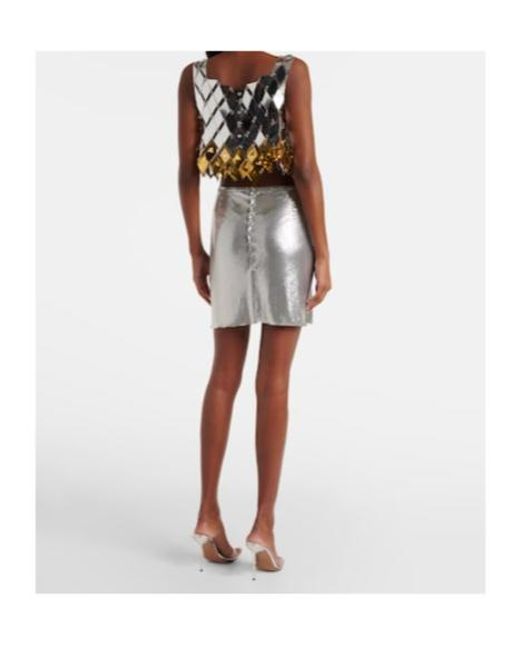 Rabanne Gray Chainmail Miniskirt