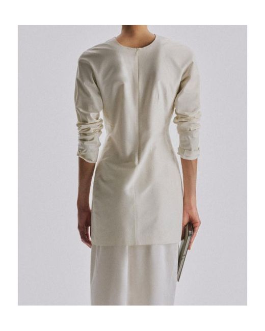 The Row White Long-Sleeve Blouse