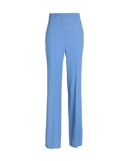 Max Mara Blue Straight-Leg Wool Trousers