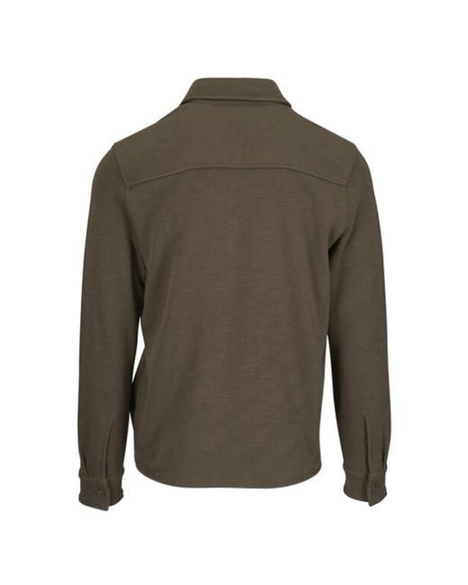Vince Green Buttoned Flap-Pocket Overshirt for men