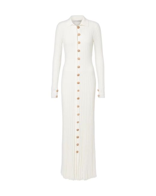 Christopher Esber White Sundial Shell Cotton-Blend Maxi Dress