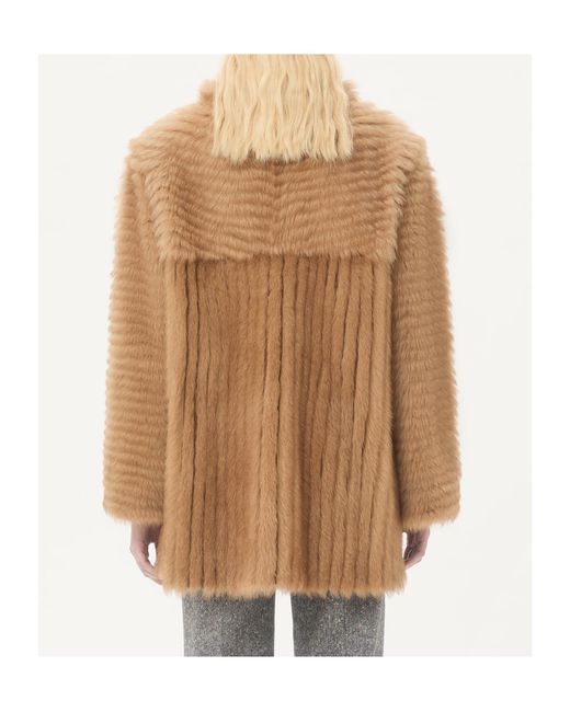 Valentino Brown Concealed Front Fastened Long-Sleeved Coat