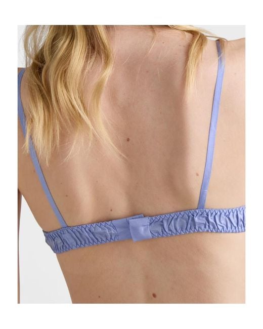 Prada Blue Taffeta Bra
