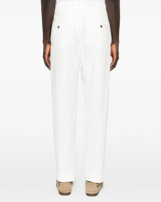 Eleventy White Elastic Waist Chino Trousers for men