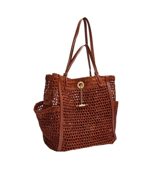 Chloé Brown Wicker Handbag
