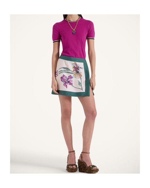LaDoubleJ Green Foulard Mini Skirt