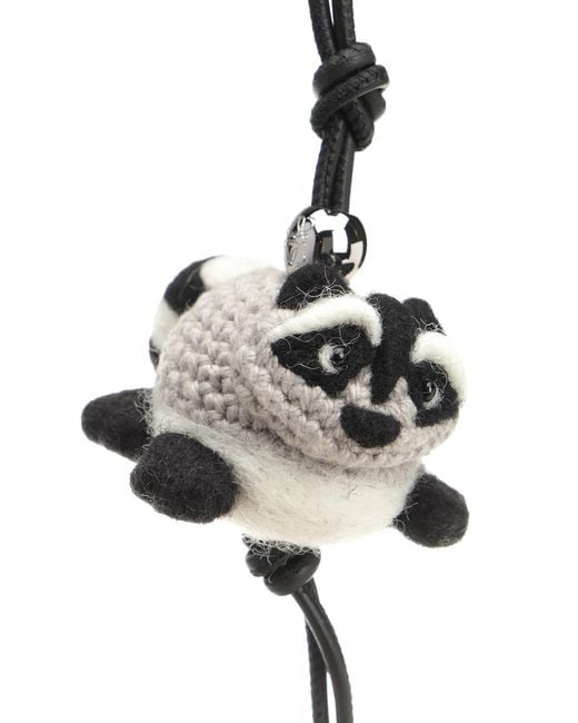 Loewe White Wool Racoon Charm