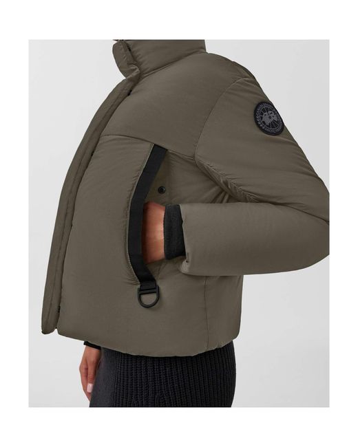 Canada Goose Green Junction Cropped Puffer Label