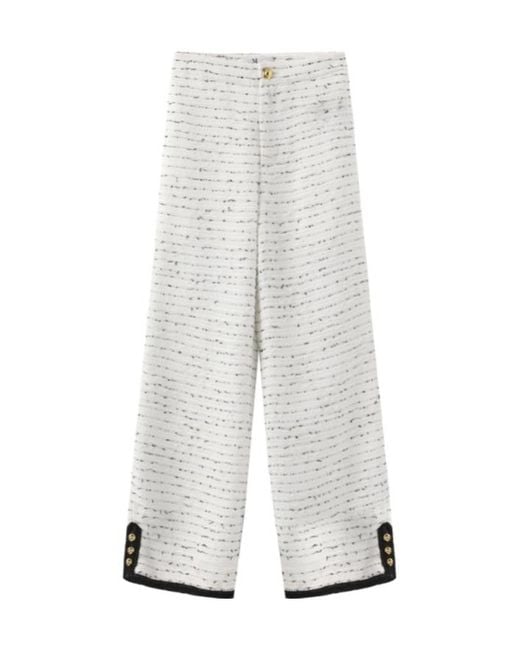 Marissa Chiara White Button Casual Pants