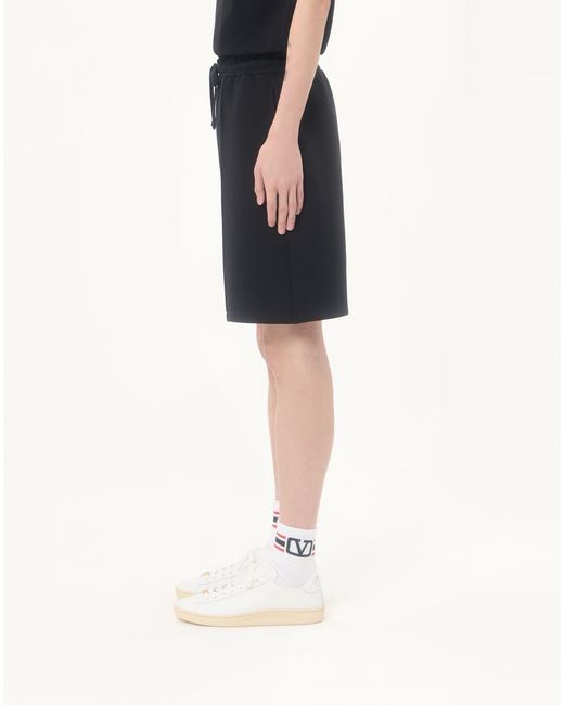 Valentino Black Vgol Jersey Bermuda Shorts for men