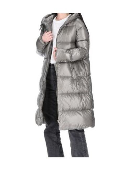 Herno Gray Long-Sleeved Down Jacket