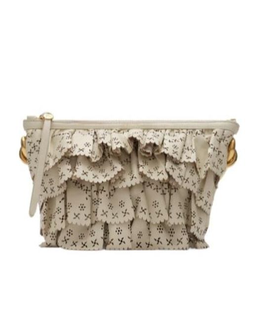 Burberry Natural Mini Ruffle Bag