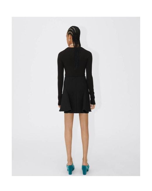 Bottega Veneta Black A-Line Mini Skirt