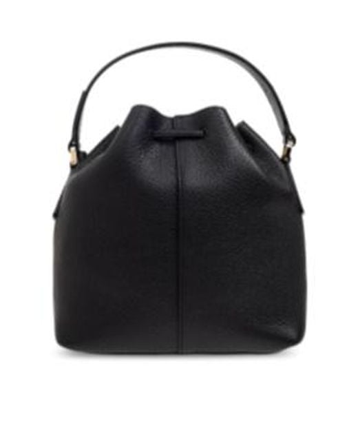 Ferragamo Black Ferragamo Hug Drawstring Mini Cube Bucket Bag