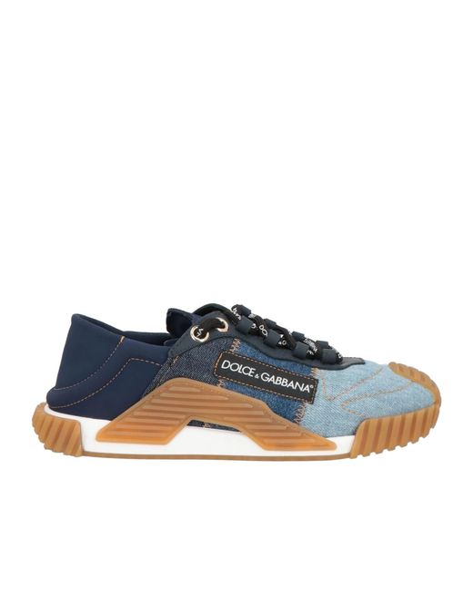 Dolce & Gabbana Blue Denim Panel Sneakers