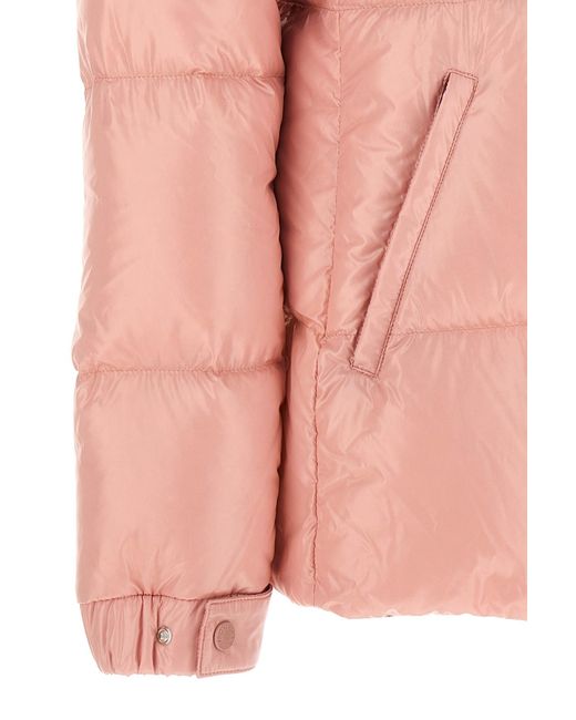 Moncler Pink Zip-Up Puffer Jacket