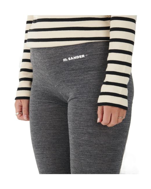 Jil Sander Blue Elastic Waist Leggings