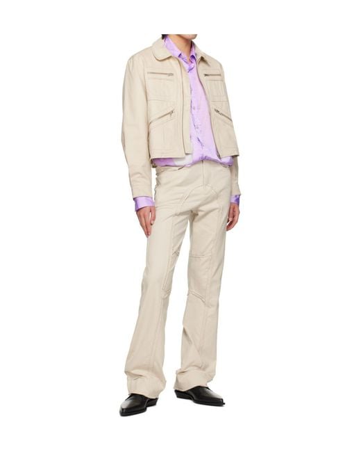 Edward Cuming Natural Collared Casual Jacket for men