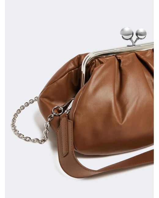 Weekend by Maxmara Brown Sphere Clasp Shoulder Bag
