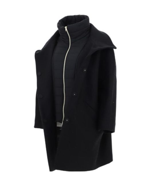 Herno Blue Snap-Buttoned High Neck Jacket