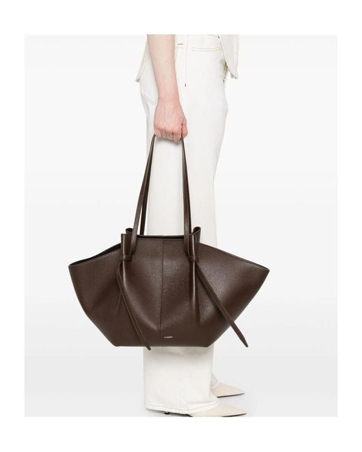Yuzefi Brown Double-Handled Handbag