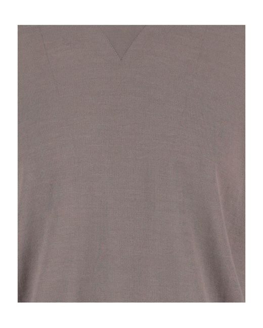 Herno Brown Crewneck Long-Sleeved Jumper for men