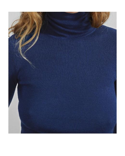 Frankie Shop Blue Uti Slim Turtleneck Sweater