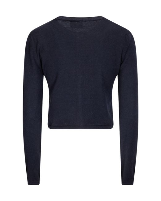 Be You Blue Cropped Button-Up Cardigan
