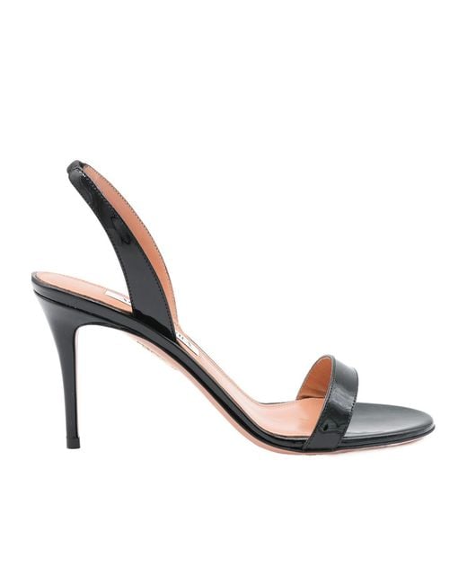 Aquazzura Metallic Open-Toe High-Heeled Sandals