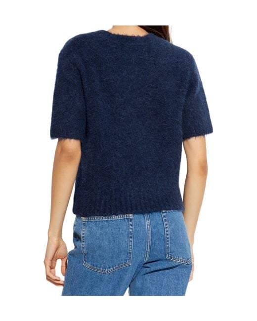 Samsøe & Samsøe Blue Sajeanne Short-Sleeve Top