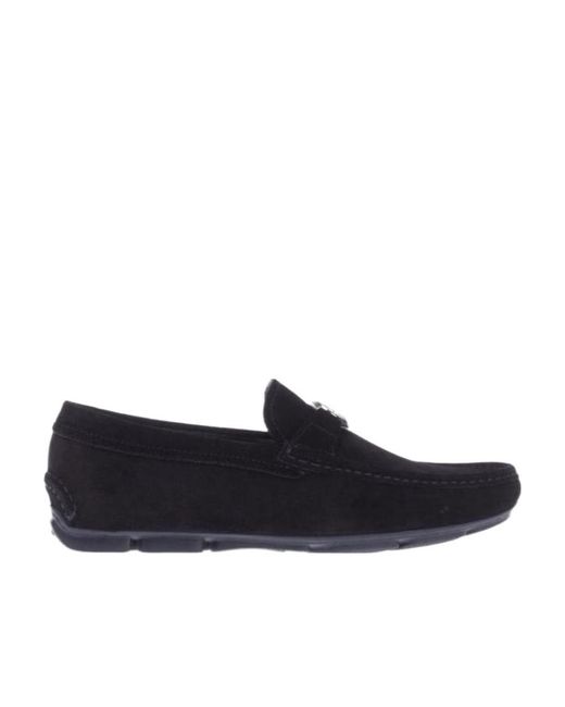 Giorgio Armani Black Buckle Business Casual Shoes for men