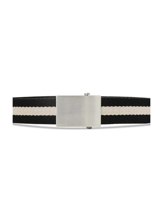 Bally White Logo Belt for men