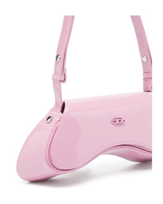 DIESEL Pink Play Asymmetric Shoulder Bag
