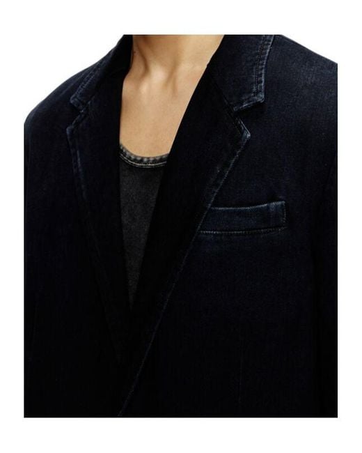 DIESEL Blue D-Reger Denim Blazer for men
