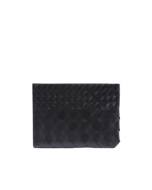 Bottega Veneta Black Half Zip Pouch for men