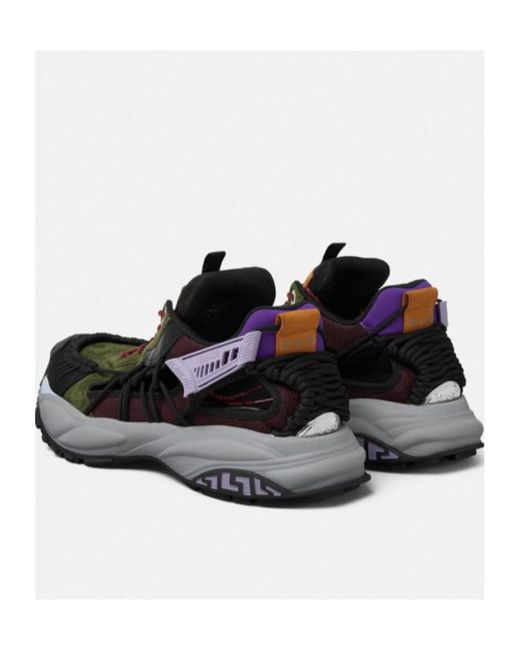 Versace Black Mercury Lace-Up Sneakers for men