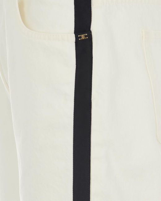Elisabetta Franchi Natural Belted Jeans
