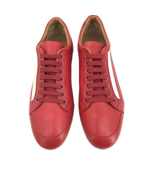 Emporio Armani Red Logo Casual Sneakers for men