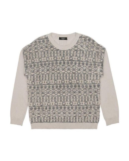 Weekend by Maxmara Gray Round-Neck Long-Sleeved Pullover