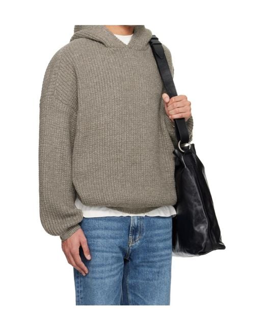 Fear Of God Green Ribbed Hoodie for men